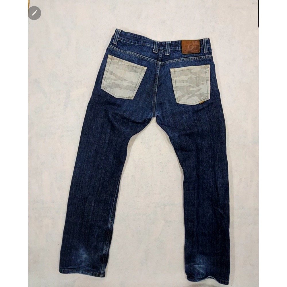 DGK Jeans Mens 32 X 30 Straight Fit Never Wash Selvedge Camo indigo Y2K Vtg - Picture 7 of 14